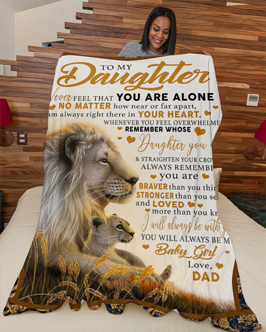 Love Your Dad Blanket - Gift For Daughter From Dad (SKUB06-118)