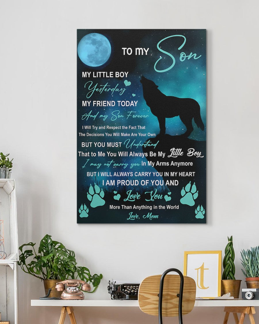 To My Son From Mom Canvas