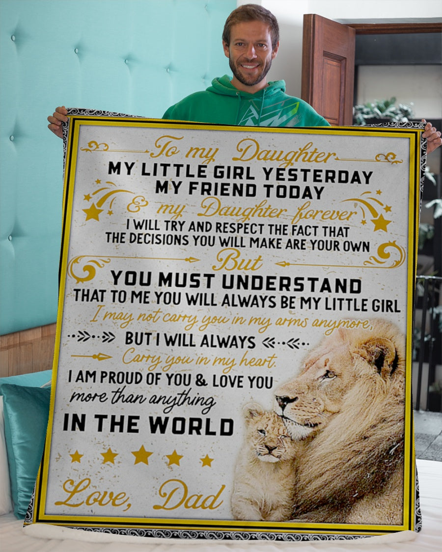 Gift For Daughter BLANKET - From Dad (SKU06-117)