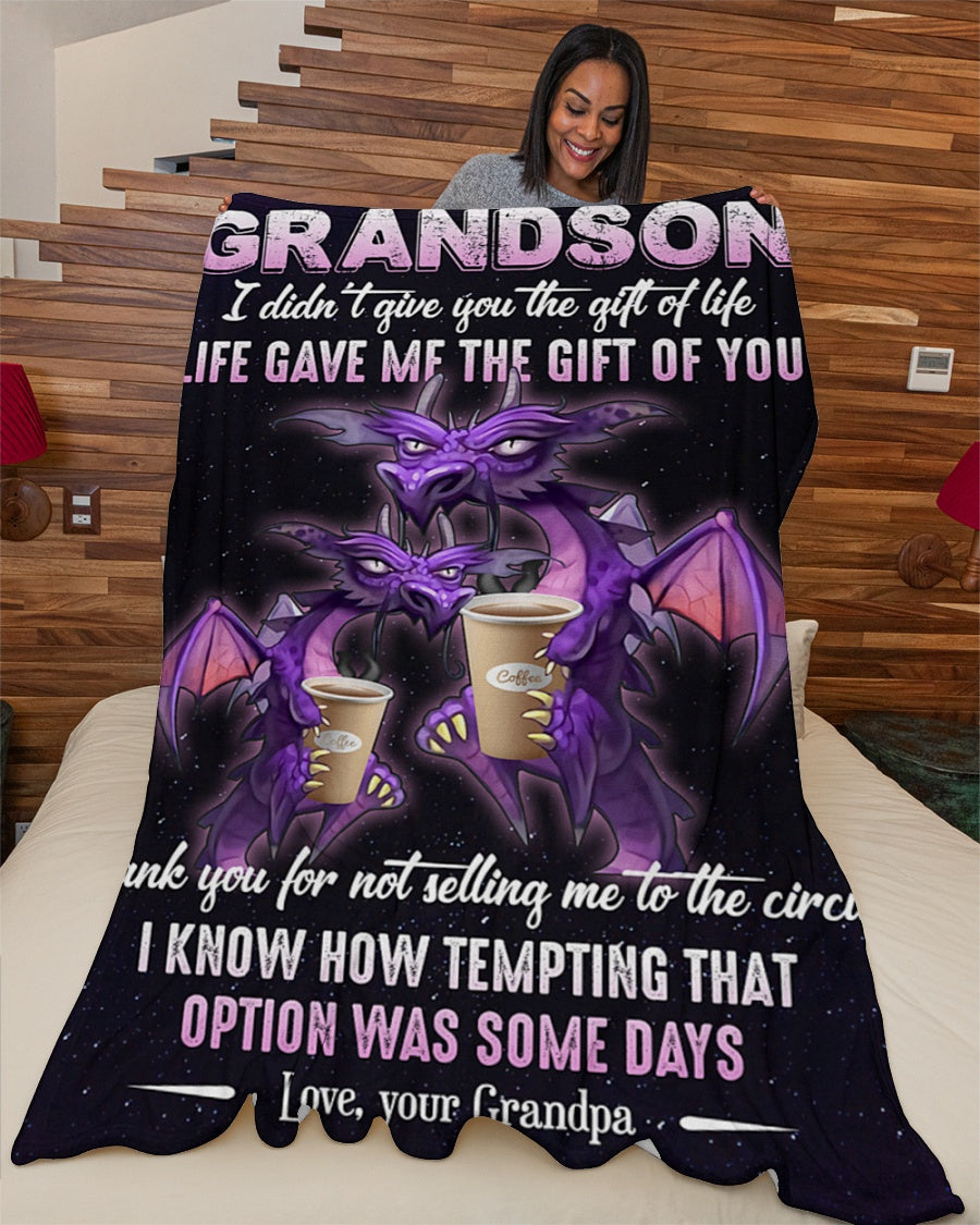 Special Gift For Your Grandson Blanket - From Grandpa