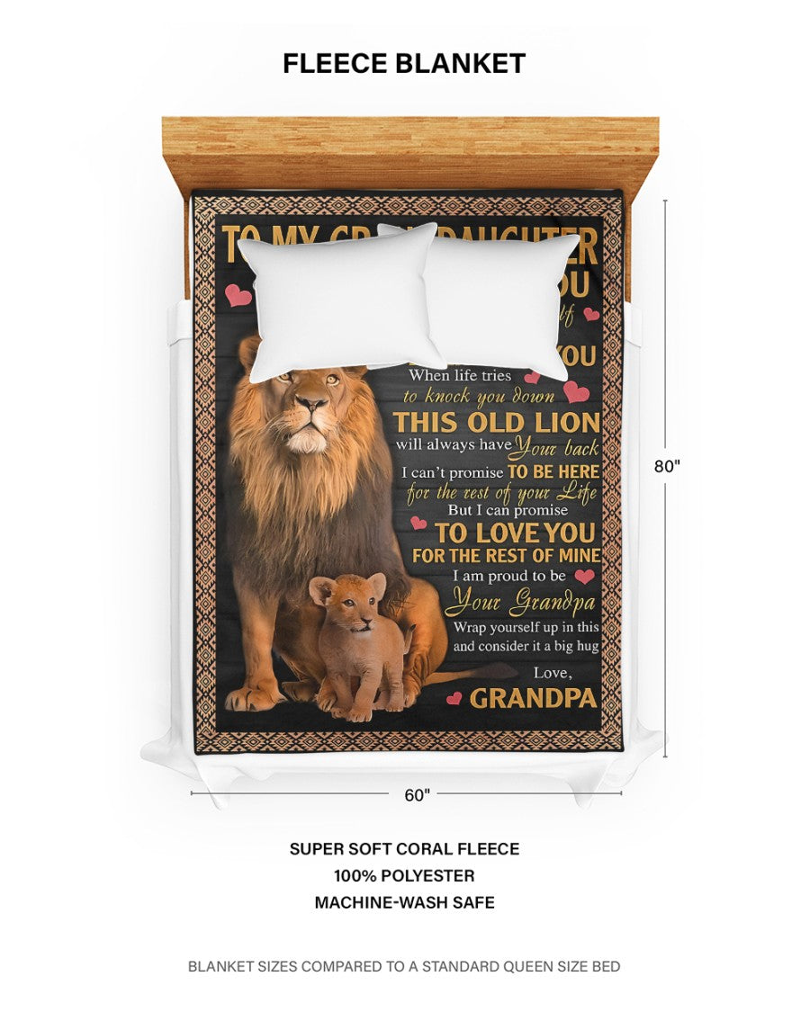 Special Gift For Your Granddaughter Blanket - From Grandpa (SKUB07-184)