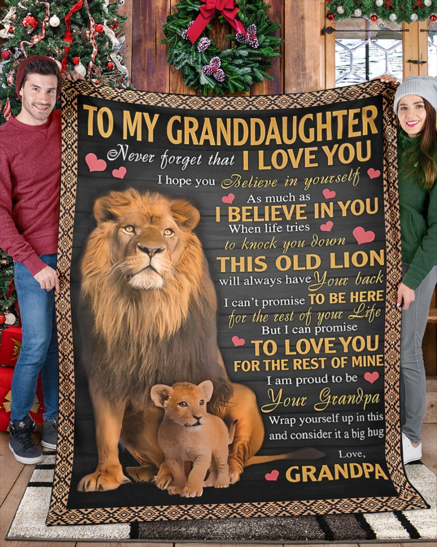 Special Gift For Your Granddaughter Blanket - From Grandpa (SKUB07-184)
