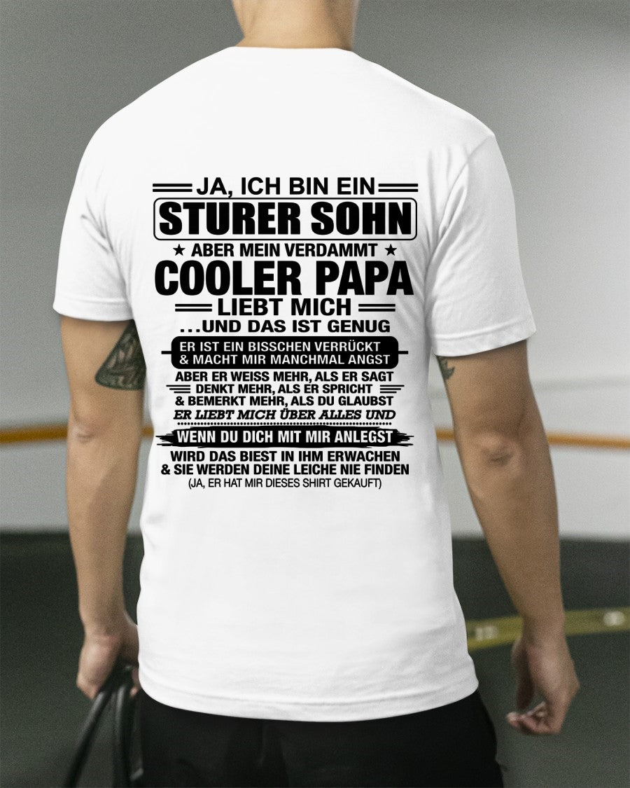 DEU00 - JA, ICH BIN EIN STURER SOHN T-SHIRT – GEBURTSTAGSGESCHENK VON EINEM -PAPA - ccdi00 (SKU2606-257-00)
