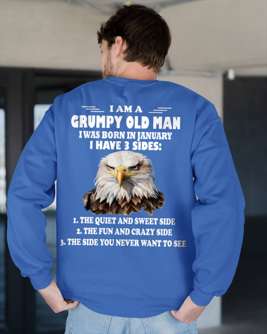 I'M A GRUMPY OLD MAN BORN IN JANUARY AND I HAVE 3 SIDES - ccdi01 male (SKU-S3-01)