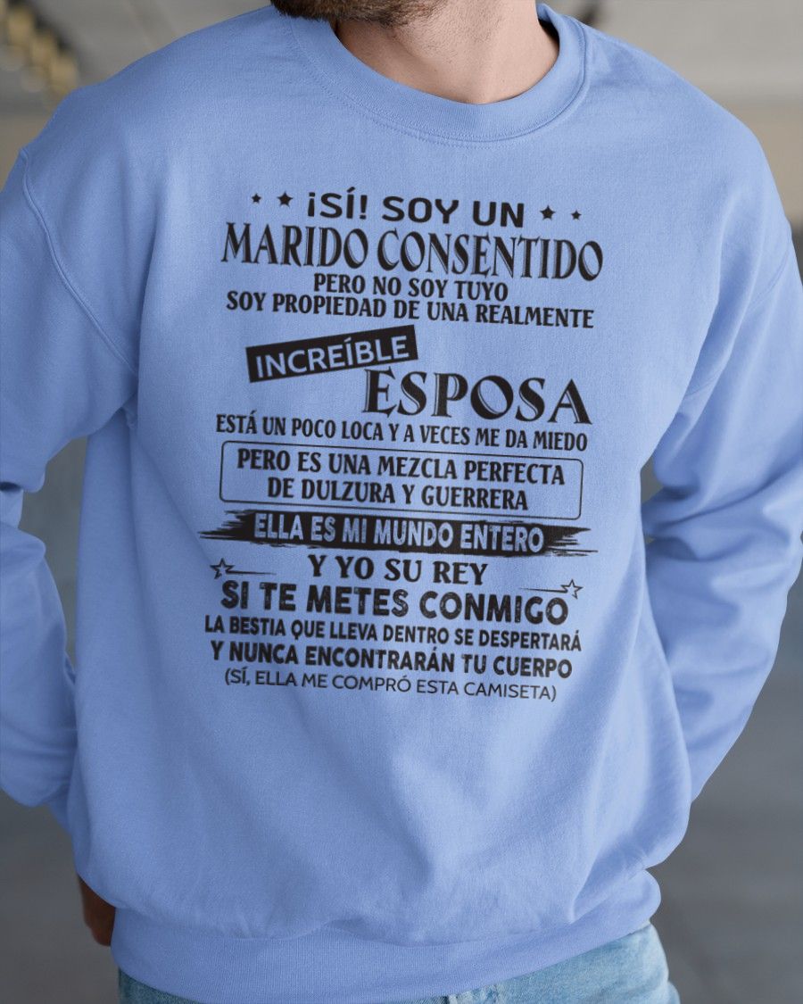 CAMISETA DIVERTIDA DE ESPOSO CONSENTIDO - CCDI00sp (SKU05-105-00)