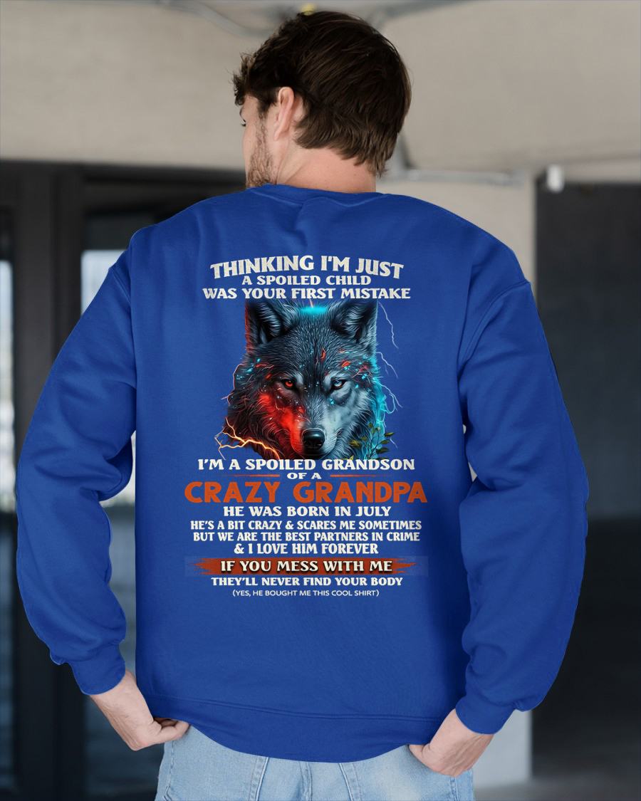 JULY - SPOILED GRANDSON - GIFT FROM GRANDPA - CCDI07 (SKU26T-01-43-07)