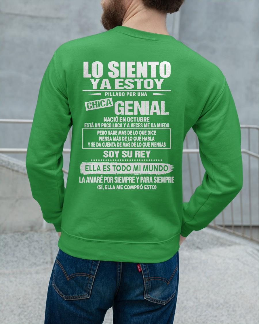 Octubre - Chica genial nació en octubre - Regalo especial para novio - Black - T10 (SKU05-80-10)