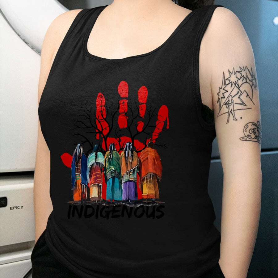 Native American T-Shirts, Vintage Native American Unisex T-Shirt/Hoodie/Sweatshirt HLT00 - Native American Indigenous People Stop MMIW T-Shirt