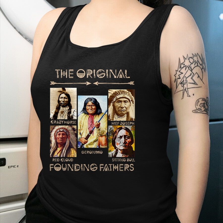 Native American T-Shirts, Vintage Native American Unisex T-Shirt/Hoodie/Sweatshirt HLT00 - The Original Founding Fathers Native American Themed T-Shirt (1)