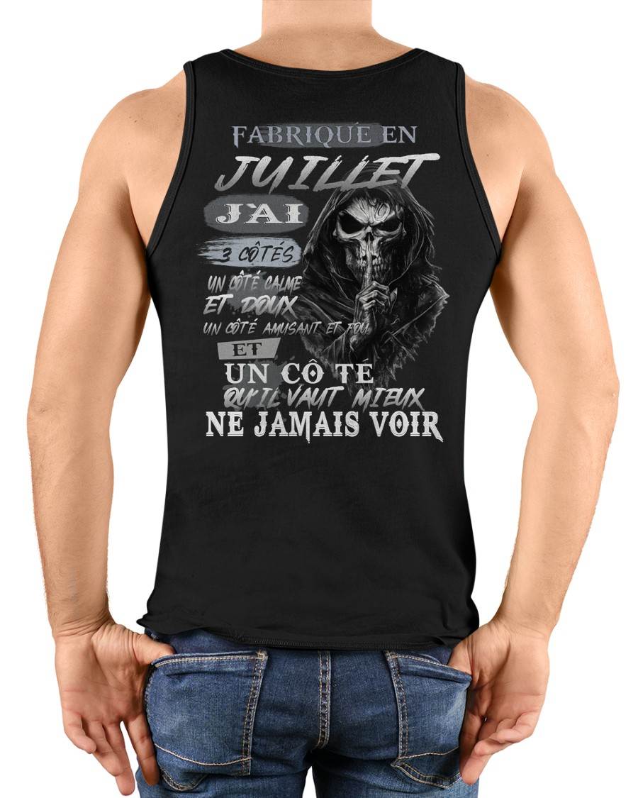 Fabriqué en Juillet – J’ai 3 Côtés | T-Shirt Homme Caractère Fort - male fr07 / CCDI07 (SKU26T-01174-07)