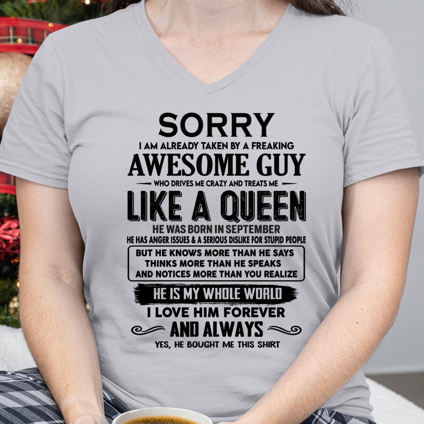 September - Sorry I am already taken by a freaking awesome guy - Gift for Wife From Husband - CCDI09 (SKU-SRG-09)