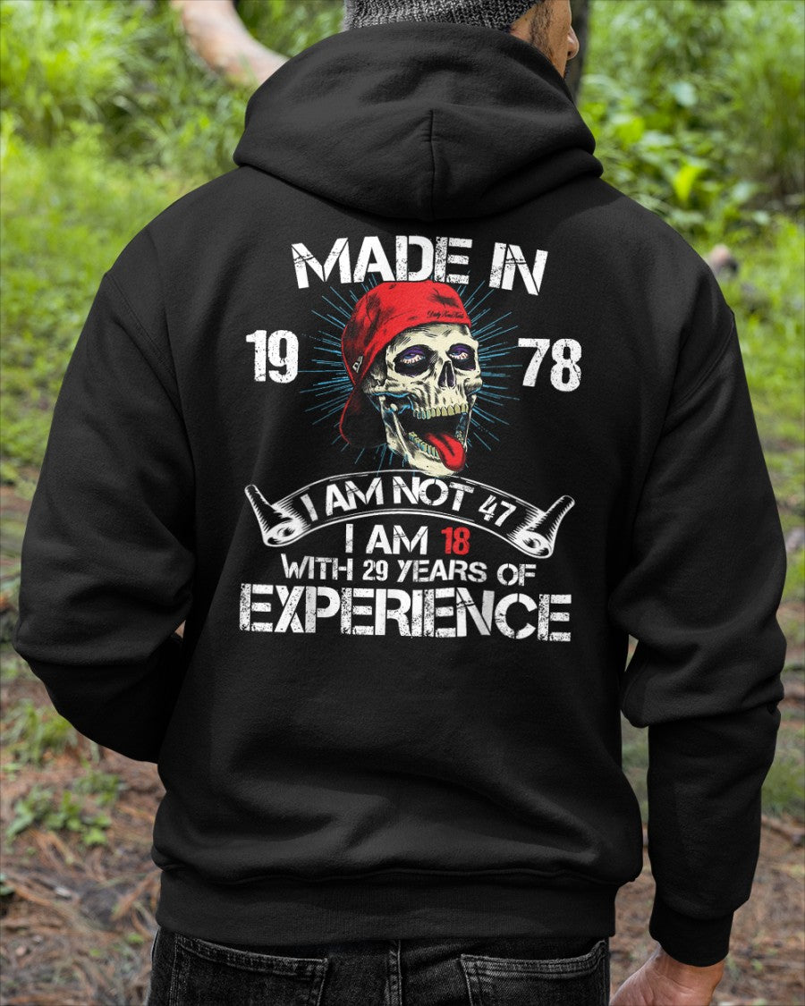 Years of experience 2025 - US1978 (SKU07-96-78)