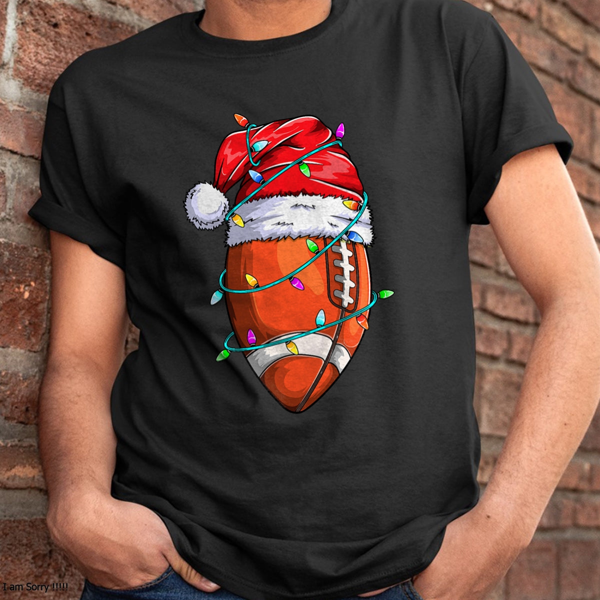 Christmas Shirts for Family, Funny christmas shirts, Christmas Unisex T-Shirt/Hoodie/Sweatshirt HLT00 - Santa Sports Design For Men Boys Christmas Football Player T-Shirt