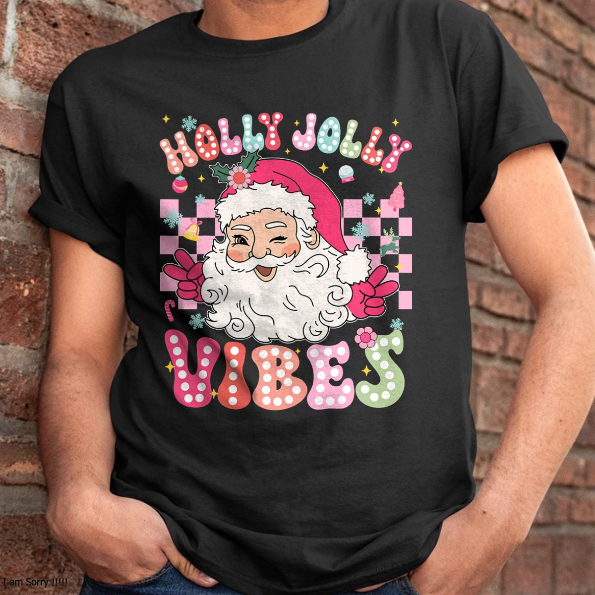 Christmas Shirts for Family, Funny christmas shirts, Christmas Unisex T-Shirt/Hoodie/Sweatshirt HLT00 - Groovy Cute Santa Claus Christmas Vibes Xmas Girls Womens T-Shirt