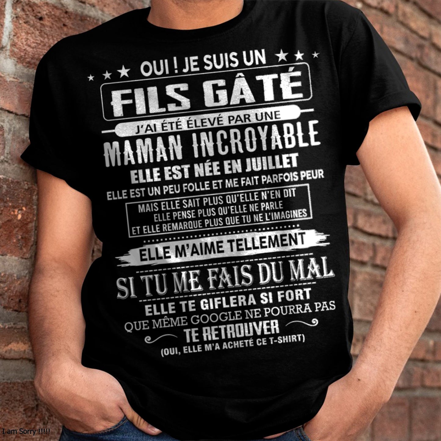 JUILLET - FILS GÂTÉ – CADEAU DE MAMAN - CCDI07 (SKU26T-0172-07)