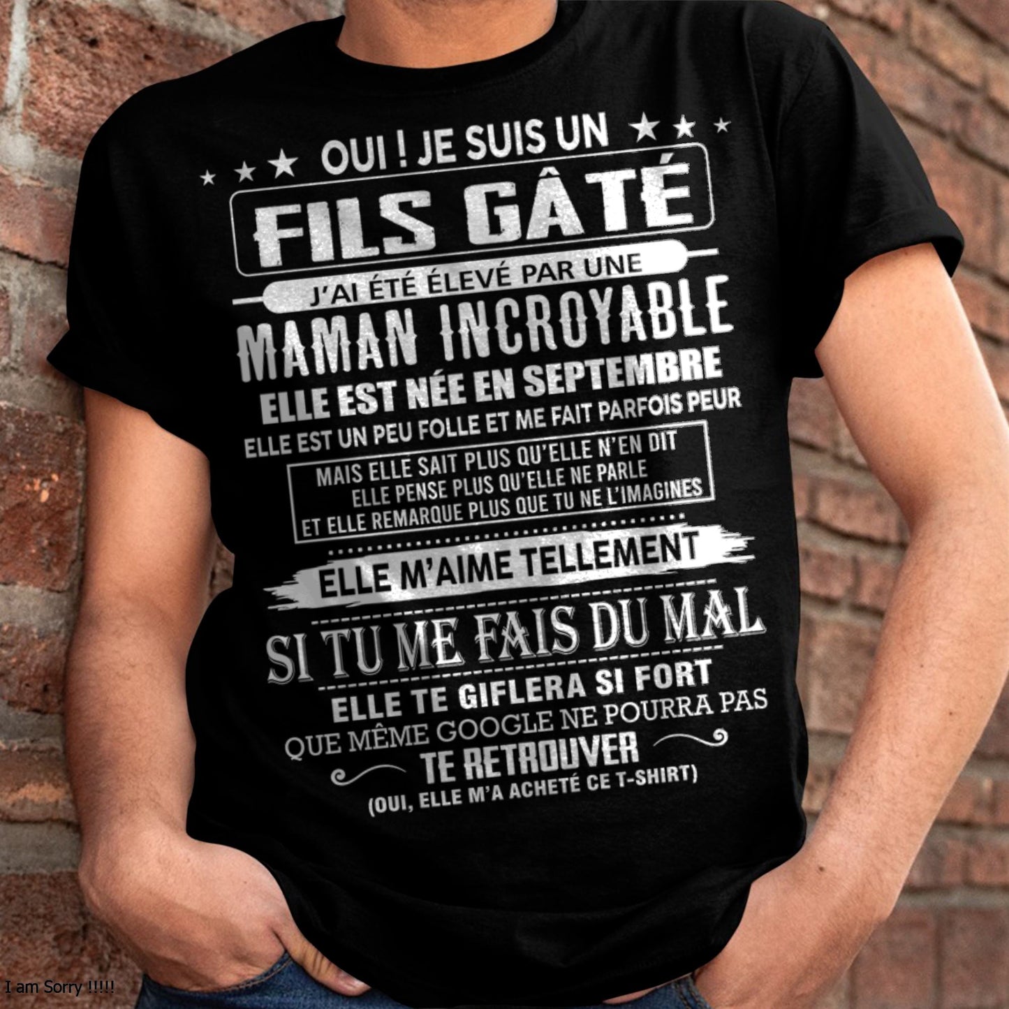 SEPTEMBRE - FILS GÂTÉ – CADEAU DE MAMAN - CCDI09 (SKU26T-0172-09)