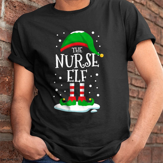 Christmas Shirts for Family, Funny christmas shirts, Christmas Unisex T-Shirt/Hoodie/Sweatshirt HLT00 - The Nurse Elf Christmas Family Matching Xmas Group Funny T-Shirt