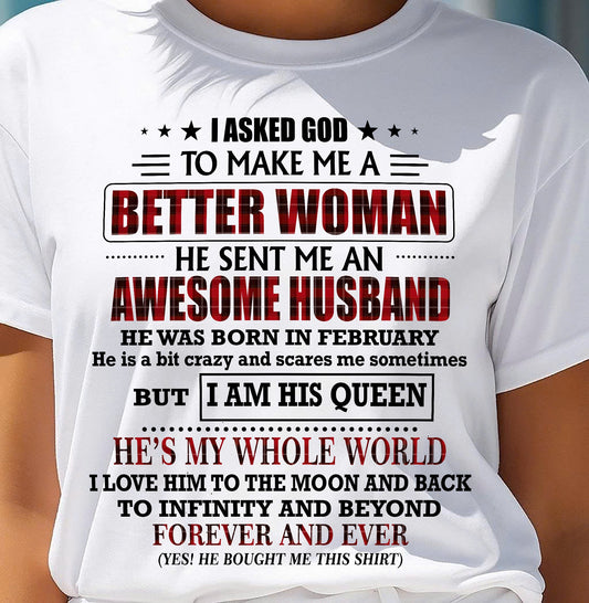 FEBRUARY - GOD SENT ME AN AWESOME HUSBAND - GIFT FROM HUSBAND - CCDI02 (SKU12-321-02)