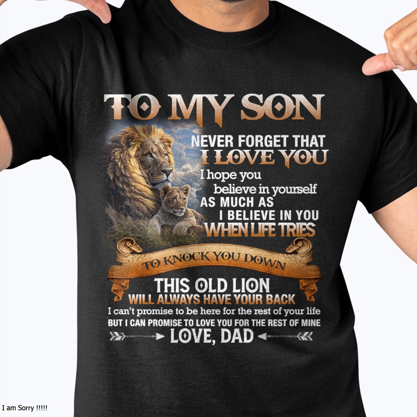 To My Son T-Shirt – Gift From Dad / Man - ccdi00 (SKU12-76)