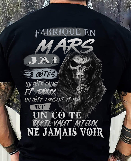 Fabriqué en Mars – J’ai 3 Côtés | T-Shirt Homme Caractère Fort - male fr03 / CCDI03 (SKU26T-01174-03)