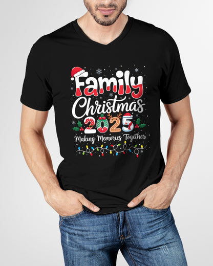 Family Christmas 2025 Matching Outfit Xmas Squad Santa T-Shirt Men Women(SKU-MRCM-6) FMA male