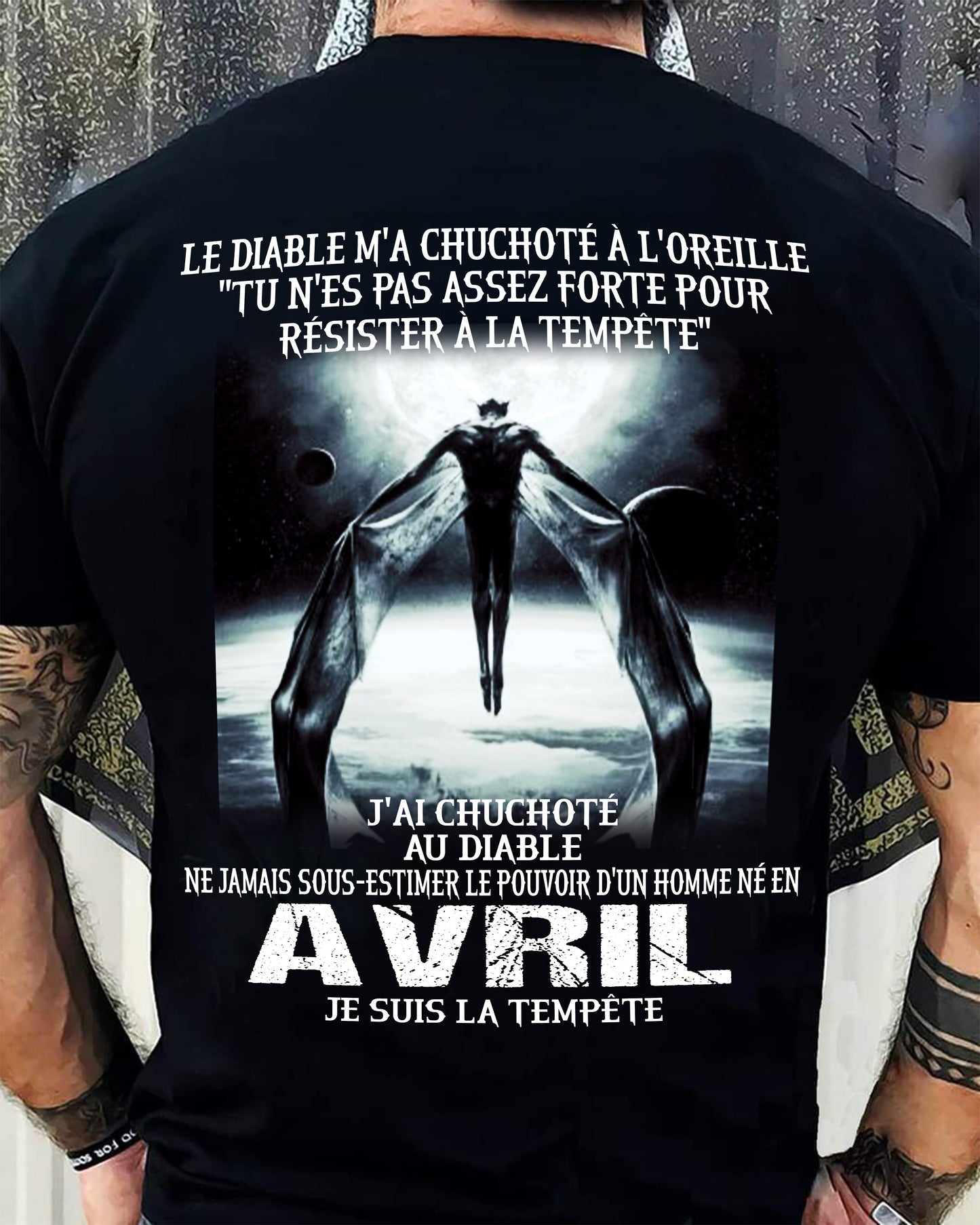 Je Suis la Tempête – Ne Jamais Sous-Estimer le Pouvoir d’un Homme Né en Avril – T-Shirt Homme - male fr04 / CCDI04 (SKU26T-01160-04)