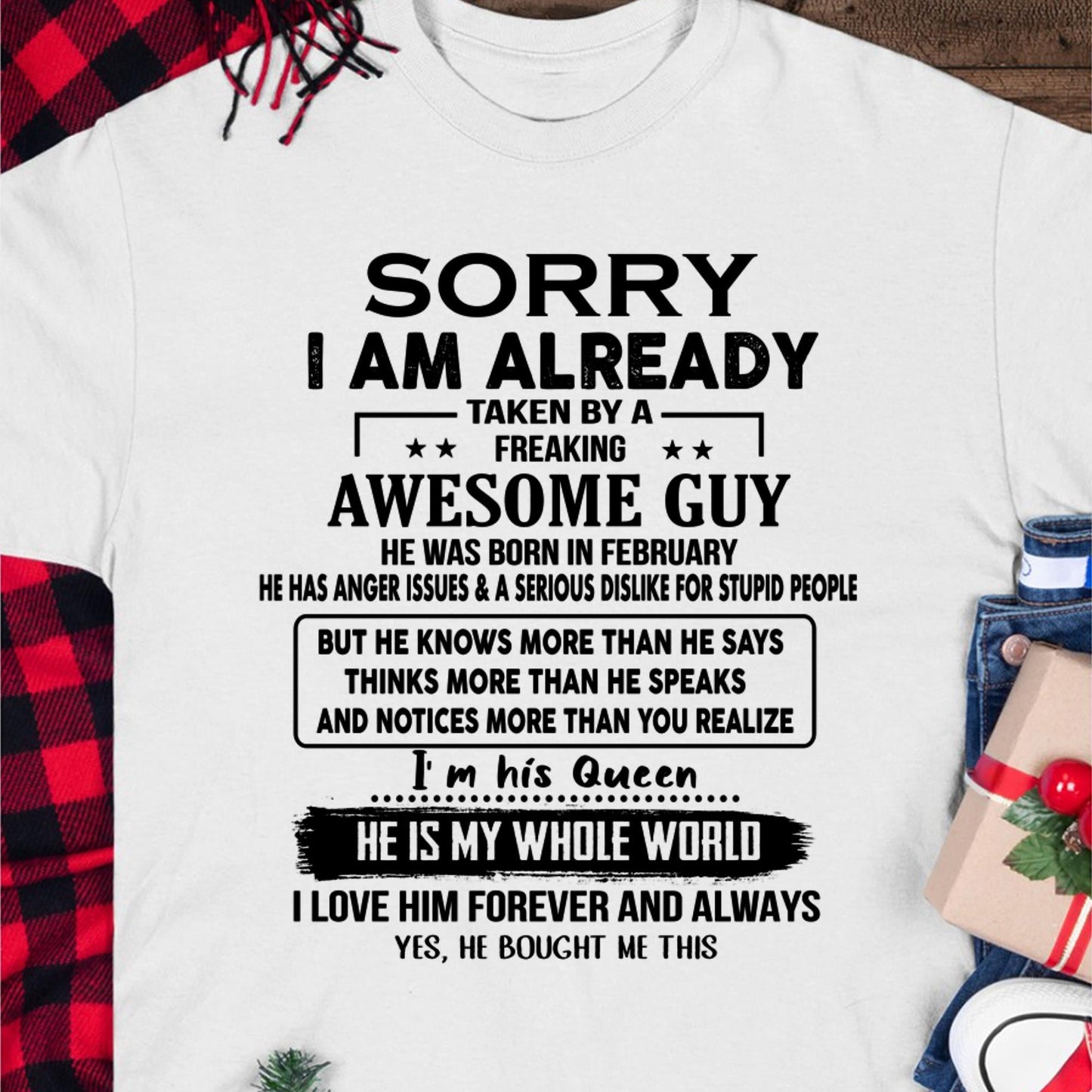 February - Awesome Guy - Perfect gift for your girlfriend or wife from Husband - CCDI02(SKUT08-11-02)