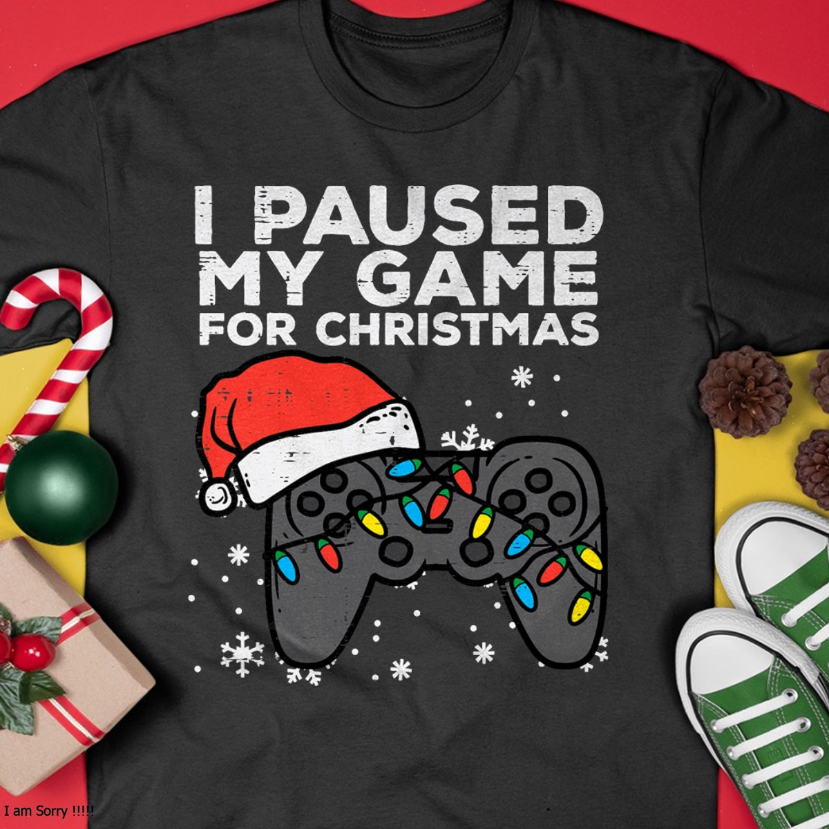Christmas Shirts for Family, Funny christmas shirts, Christmas Unisex T-Shirt/Hoodie/Sweatshirt HLT00 - Paused My Game Christmas Gamer Xmas Men Boys Kids Youth Teen T-Shirt