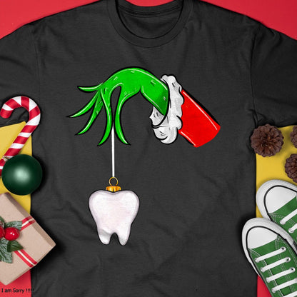Christmas Shirts for Family, Funny christmas shirts, Christmas Unisex T-Shirt/Hoodie/Sweatshirt HLT00 - Christmas Tooth Dentist Dental Assistant Teeth Xmas Pajamas T-Shirt