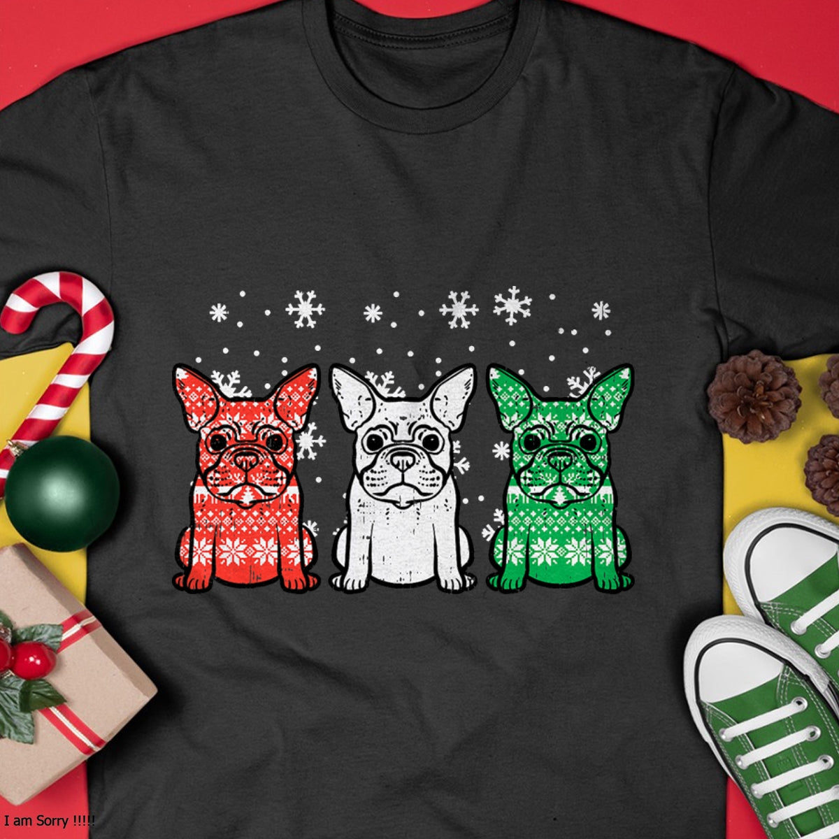 Christmas Shirts for Family, Funny christmas shirts, Christmas Unisex T-Shirt/Hoodie/Sweatshirt HLT00 - Christmas French Bulldogs Xmas Frenchie Dog Men Women Kids T-Shirt