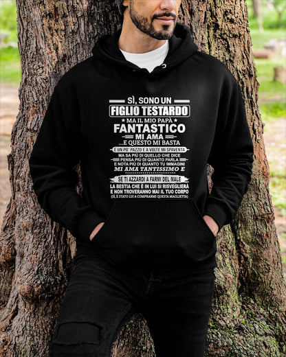 ITA00 - SÌ, SONO UN FIGLIO TESTARDO T-SHIRT – Regalo di Compleanno da un Papà  - ccdi00 (SKU2606-89-00)