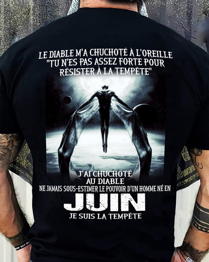 Je Suis la Tempête – Ne Jamais Sous-Estimer le Pouvoir d’un Homme Né en Juin – T-Shirt Homme - male fr06 / CCDI06 (SKU26T-01160-06)