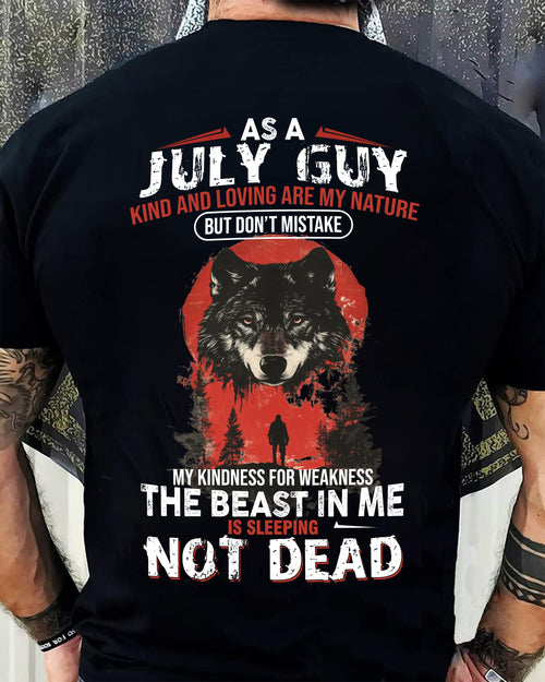 JULY - KIND AND LOVING ARE MY NATURE - BIRTHDAY T-SHIRT FOR MEN - MALE / CCDI07 (SKU26T-01-17-07)