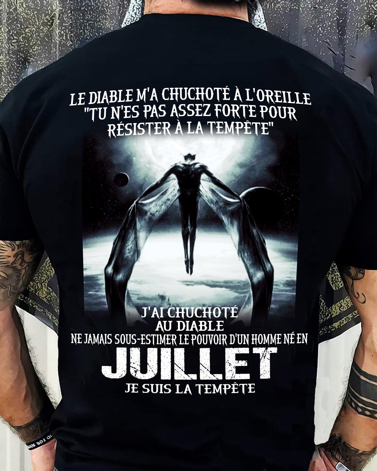Je Suis la Tempête – Ne Jamais Sous-Estimer le Pouvoir d’un Homme Né en Juillet – T-Shirt Homme - male fr07 / CCDI07 (SKU26T-01160-07)