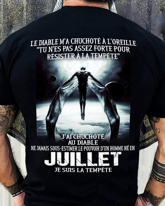 Je Suis la Tempête – Ne Jamais Sous-Estimer le Pouvoir d’un Homme Né en Juillet – T-Shirt Homme - male fr07 / CCDI07 (SKU26T-01160-07)
