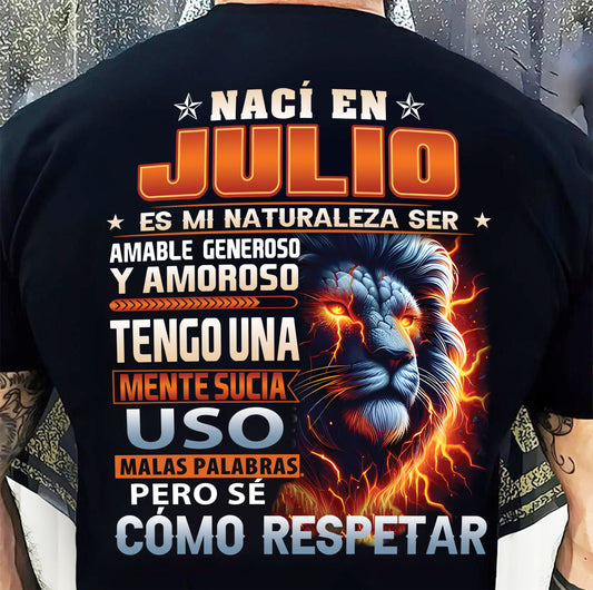 JULIO - MENTE SUCIA PERO SÉ RESPETAR - REGALO DE CUMPLEAÑOS PARA HOMBRES - CCDI07sp (SKU10-68-07)