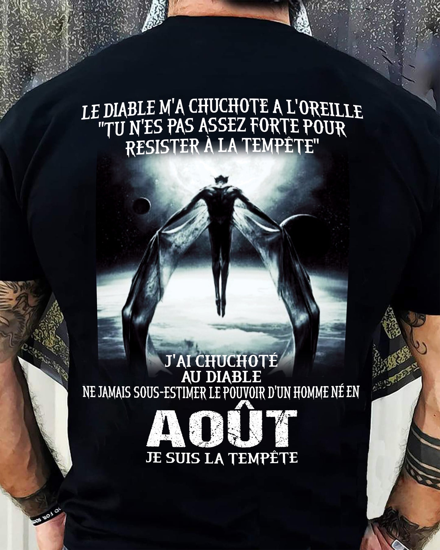 Je Suis la Tempête – Ne Jamais Sous-Estimer le Pouvoir d’un Homme Né en Août – T-Shirt Homme - male fr08 / CCDI08 (SKU26T-01160-08)
