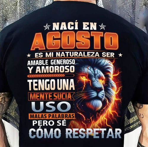 AGOSTO - MENTE SUCIA PERO SÉ RESPETAR - REGALO DE CUMPLEAÑOS PARA HOMBRES - CCDI08sp (SKU10-68-08)