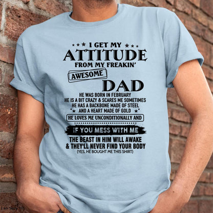 February - Attitude - Awesome Dad - Perfect gift for your son - ccdi02 FROM MAN (SKU-TDADC-02)