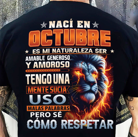 OCTUBRE - MENTE SUCIA PERO SÉ RESPETAR - REGALO DE CUMPLEAÑOS PARA HOMBRES - CCDI10sp (SKU10-68-10)