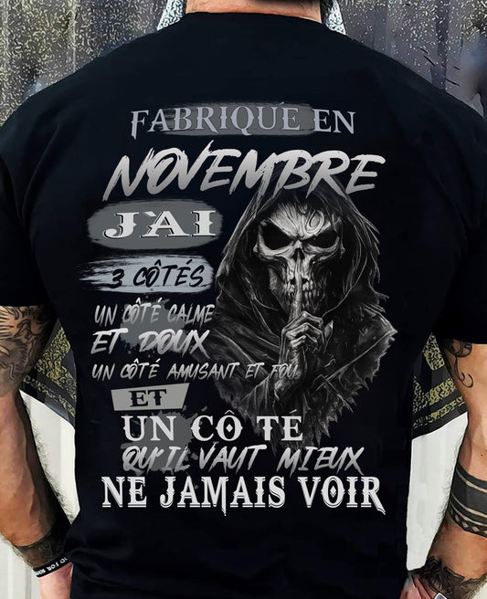 Fabriqué en Novembre – J’ai 3 Côtés | T-Shirt Homme Caractère Fort - male fr11 / CCDI11 (SKU26T-01174-11)