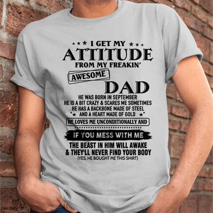 September - Attitude - Awesome Dad - Perfect gift for your son - ccdi09 FROM MAN (SKU-TDADC-09)