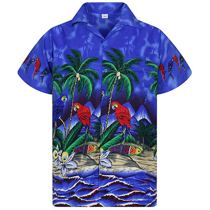Hawaiian Shirt – Unisex 3D Palm Tree Hawaiian Shirt – Casual Summer Top