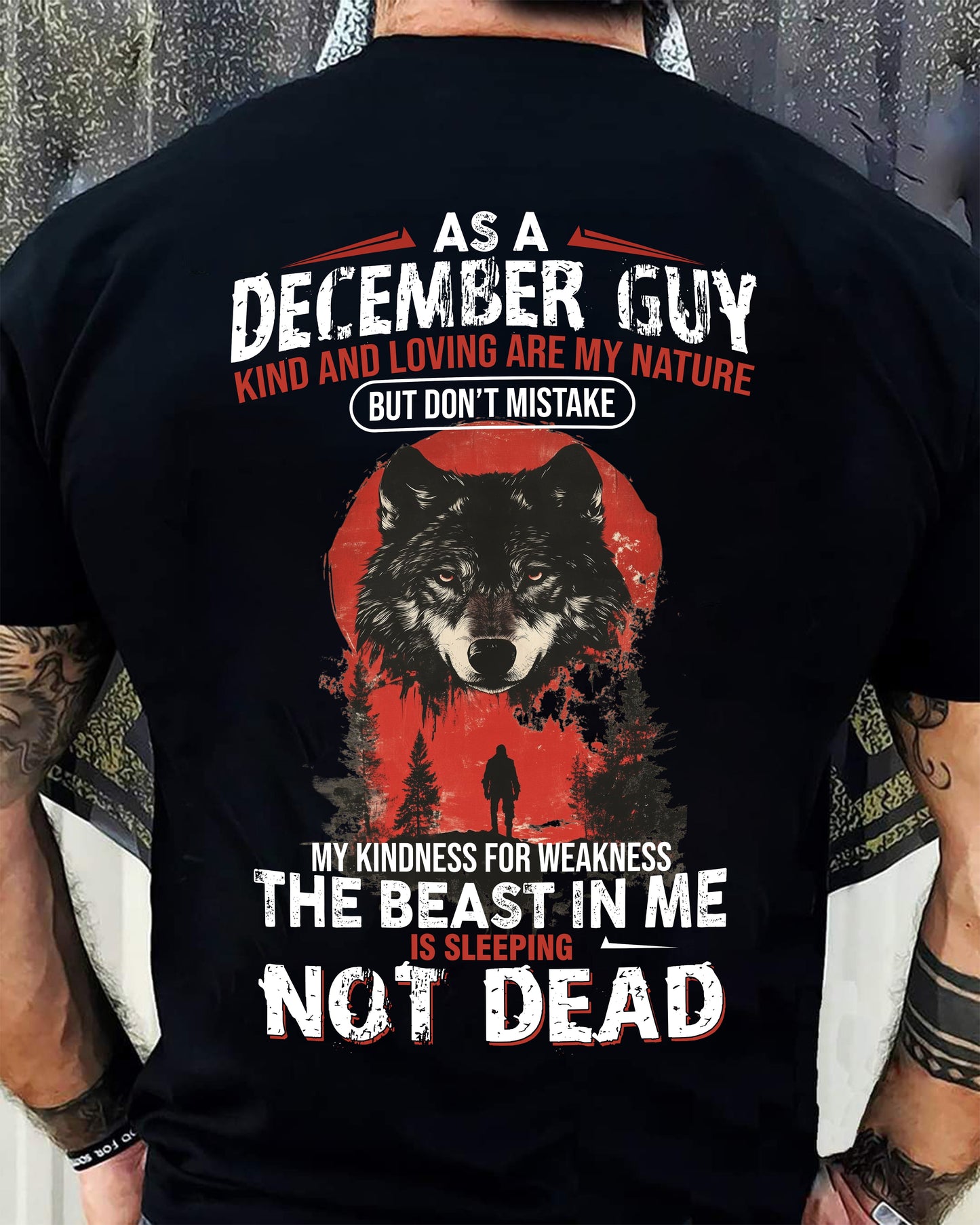 DECEMBER - KIND AND LOVING ARE MY NATURE - BIRTHDAY T-SHIRT FOR MEN - MALE / CCDI12 (SKU26T-01-17-12)