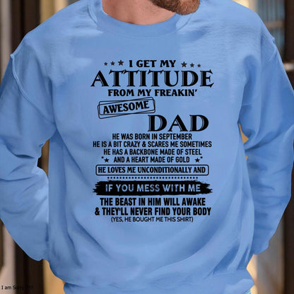September - Attitude - Awesome Dad - Perfect gift for your son - ccdi09 FROM MAN (SKU-TDADC-09)
