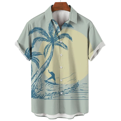 Hawaiian Shirt – Unisex 3D Surfing Hawaiian Shirt – Casual Oversized Summer Top