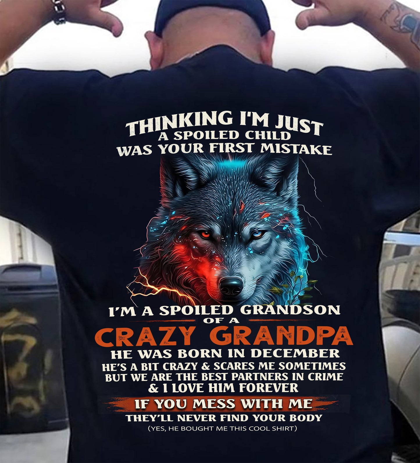 DECEMBER - SPOILED GRANDSON - GIFT FROM GRANDPA - CCDI12 (SKU26T-01-43-12)