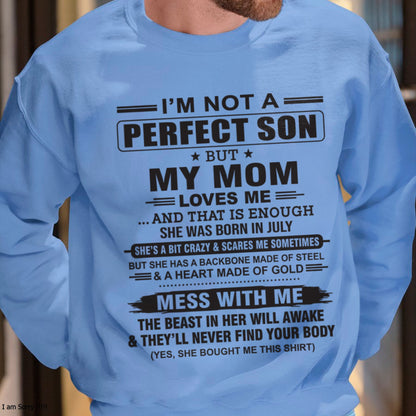 July - "I'M NOT A PERFECT SON BUT MY MOM LOVES ME" - Birthday Gift From July Mom / Woman - ccdi07 (SKU10-147-07)