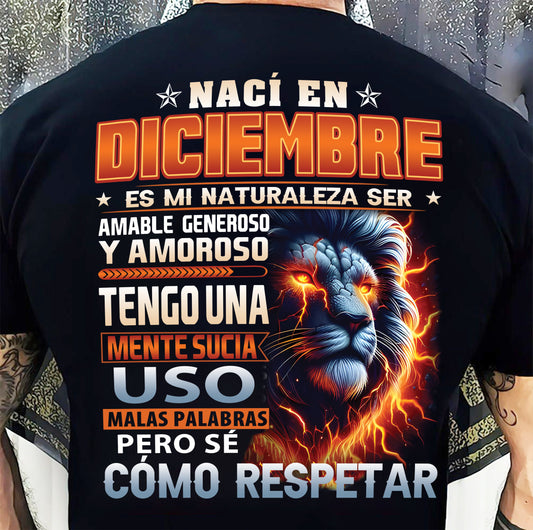 DICIEMBRE - MENTE SUCIA PERO SÉ RESPETAR - REGALO DE CUMPLEAÑOS PARA HOMBRES - CCDI12sp (SKU10-68-12)