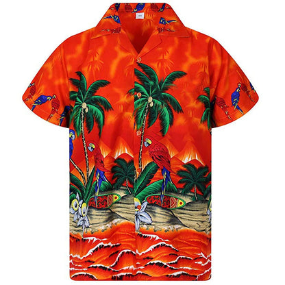 Hawaiian Shirt – Unisex 3D Palm Tree Hawaiian Shirt – Casual Summer Top